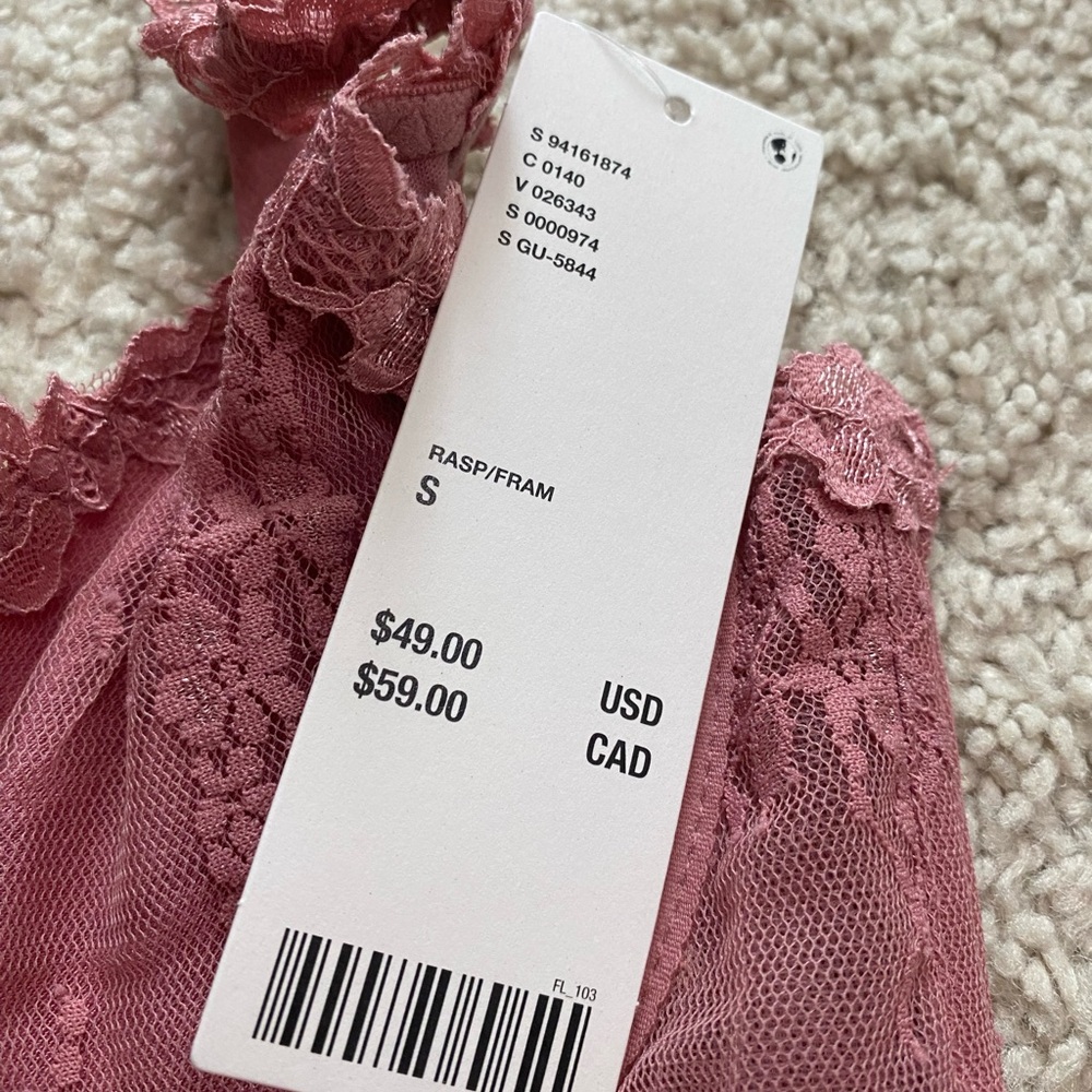 Out From Under Firecracker Lace Corset NWT Size S - Berry - Picture 7 of 7